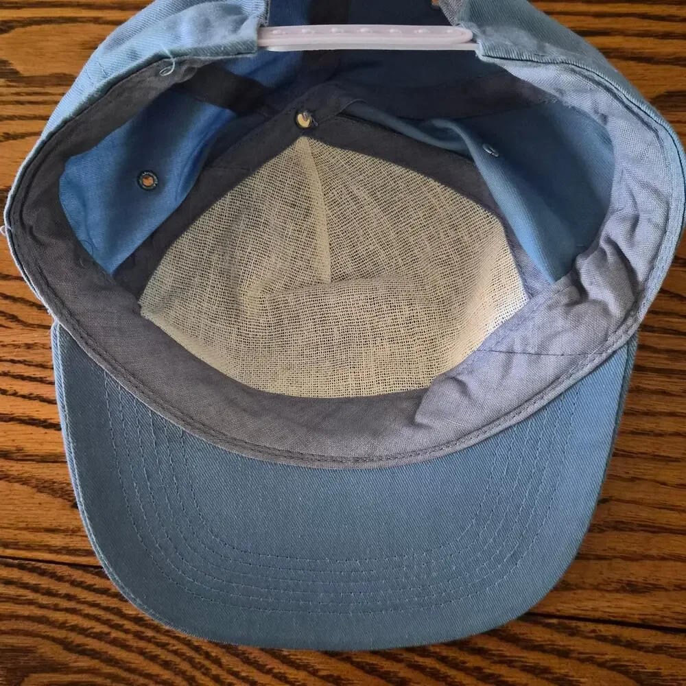 Vintage United Nations Nations Unies Snapback Hat Cap Blue GORPCORE Patch